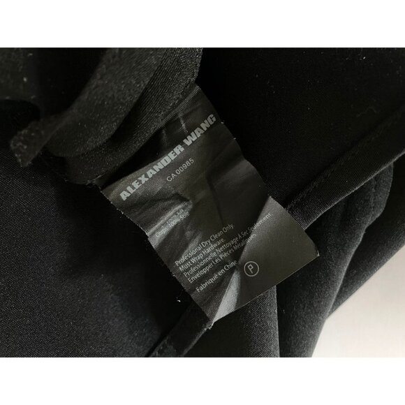 Alexander Wang Black Button Up Blouse with Metal Detailing Size 8 - Picture 6 of 6